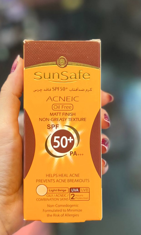 ضدآفتابspf50سان سیف بژ روشن